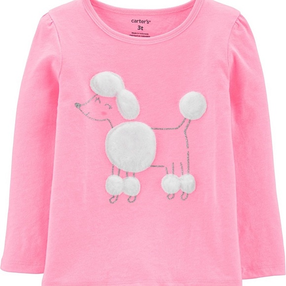 Carter’s French Poodle Long Sleeve Tee Size: 24 Month - Picture 1 of 6